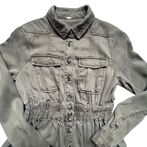 Free People Pocket Full of Sunshine Mini Dress Button Up Shirt Dress XS/XXS - Picture 9 of 10